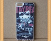 Hello Kitty-Iphone 5 case -Iphone 4/4s - Hello kitty motorcycle Hard Case.Leather Case.