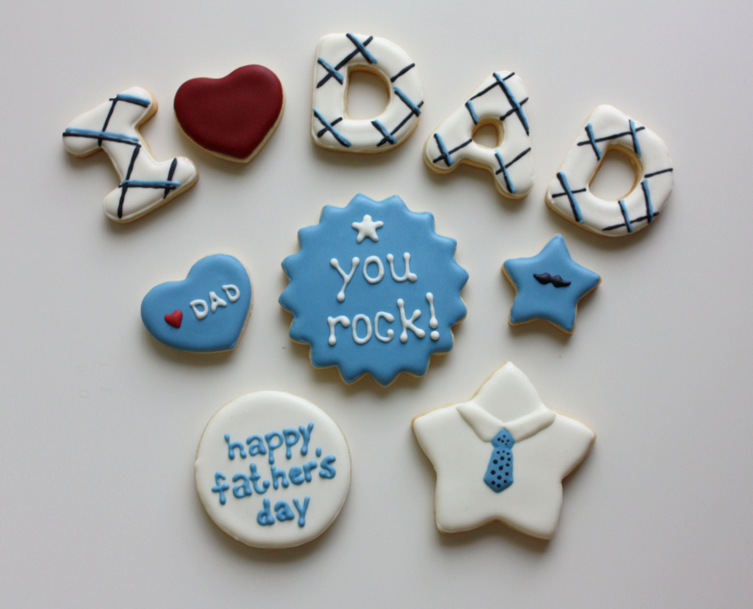 Father's Day Cookies - Father's Day Gift - Custom Birthday Cookies