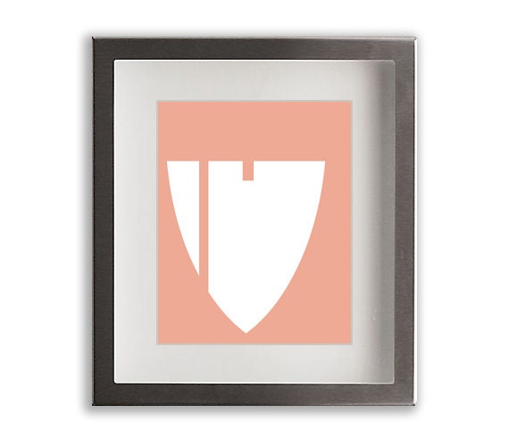 V Abstract Letter Art Print - 8x10, letter, font, nursery art, typography, modern art, home decor, initials, monogram, wedding gift