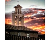 Photo 5x5 Fine Art Print Travel Photography Rome Italy Fathers Day Gift Graduation Roman Sunset Color Cross Chapel Religious Church