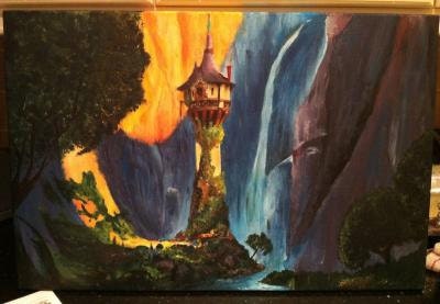 Canvas Paintings- "Rapunzel's Tower" or "The Heartless' End"