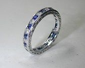 1.20ct Platinum Sapphire Eternity Wedding Ring Etsy Fine Jewelry