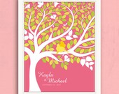 16x20 Personalized Wedding Tree Guest Book. 140 Guest Sign in. Great for Wedding, Bridal Shower, Anniversary. T095