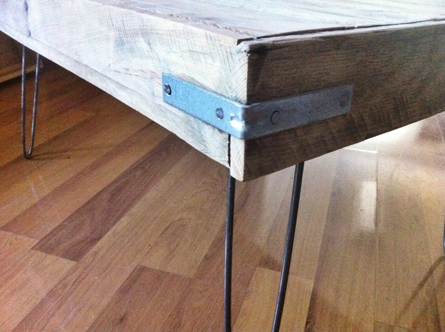 Industrial Reclaimed Wood Coffee Table 36Lx23Wx18H