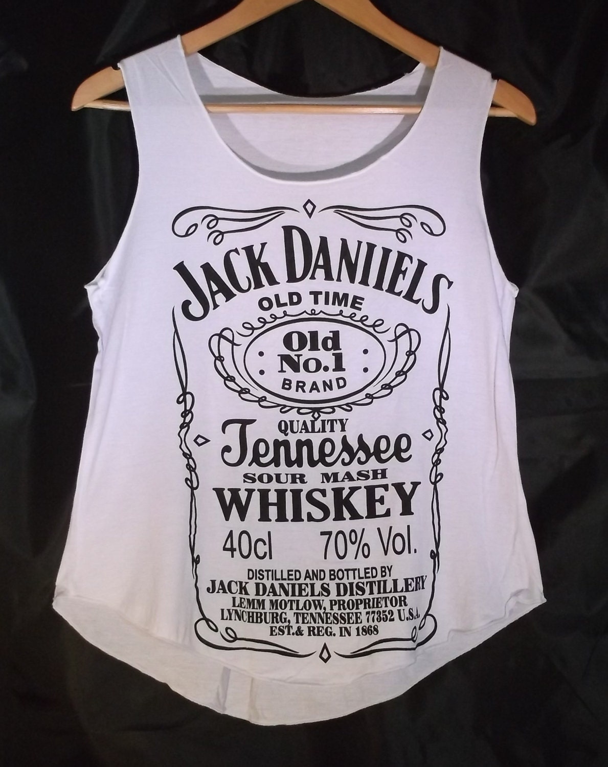 Women's Jack Daniels Whiskey Sleeveless Tank Top Vest - T Shirt