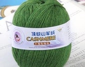 1 Skein Ball Cashmere Knitting Weaving Wool Yarn - Olive Green