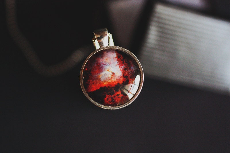 Galaxy cabochon pendant