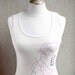 Pretty Black & Pink Floral Organic Tank Top for Spring and Summer