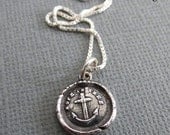 Mini Anchor Wax Seal Necklace - Hope in thee