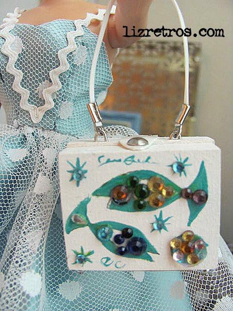 Gene, Lalka and Pals  Repro Enid Collins Style Fish Box Purse by RETROS