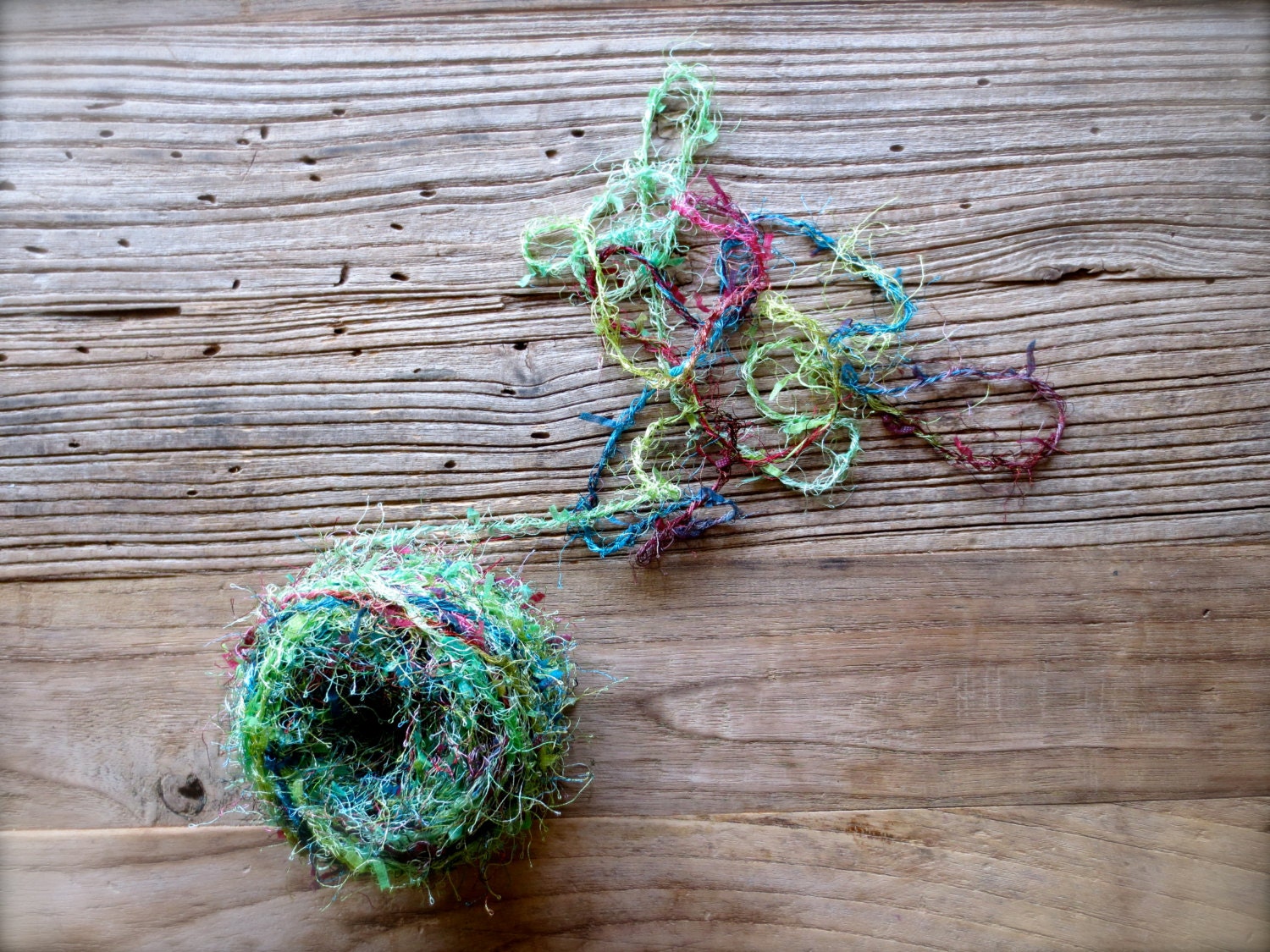 oiseau (bird) - french nylon novelty handpainted yarn - limited edition