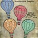 Instant Download, Hot Air Balloons Clip Art, Downloadable Graphics, Balloon Graphics, Whimsical Art, CU or PU, Original Art by Cherie