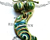 Swirling Moon Bead Set Handmade