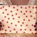 Watermelon Stars Canvas Zipper Pouch, Hand Printed, Hot Pink