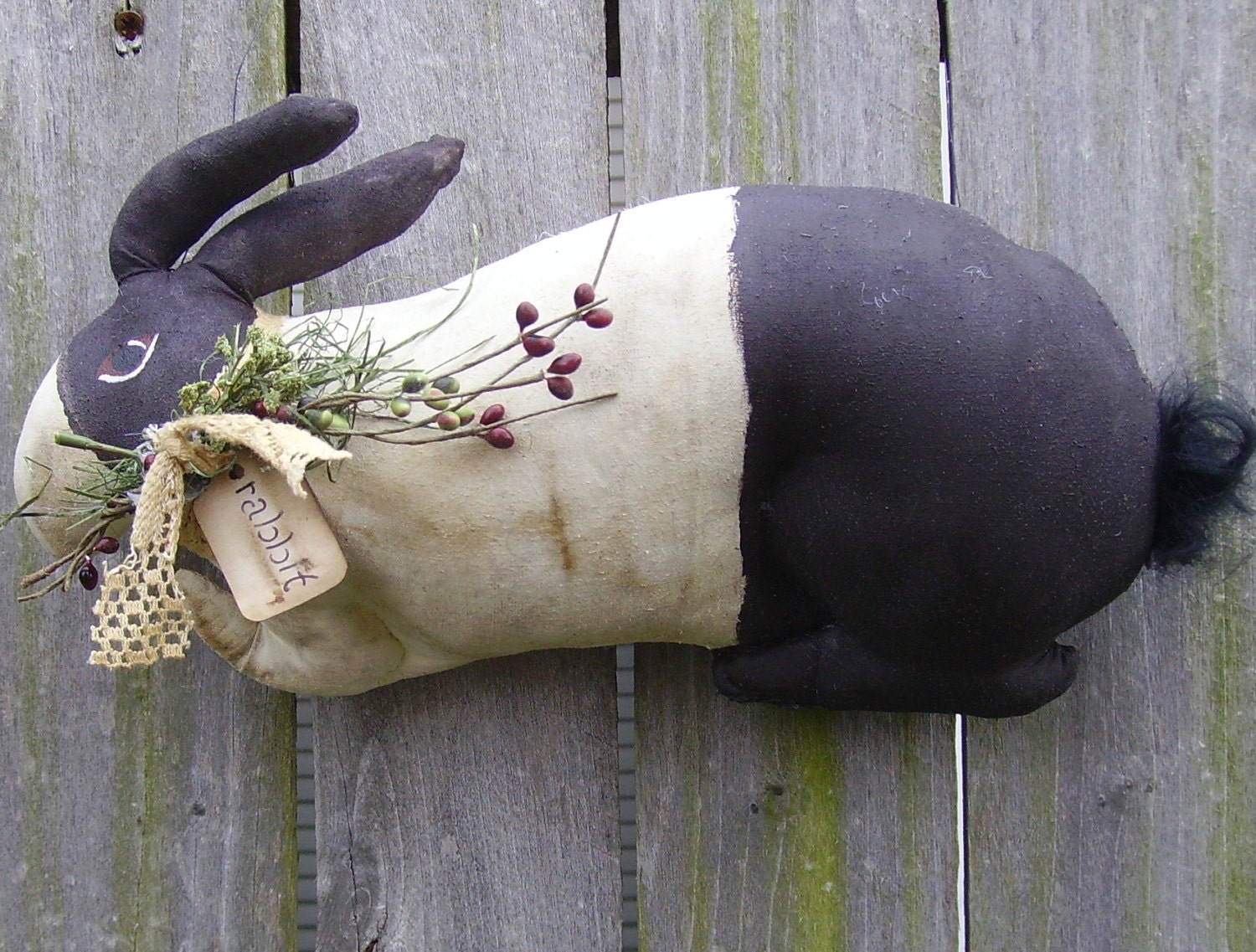 Folk Art Rabbit Doll Primitive Spring