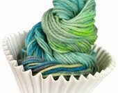 hand painted mini skeins, set of 3, Beekeeper, scrap quilt, embellishment, freeform, amigurumi, SW Merino and Bamboo, Assortment no. 31