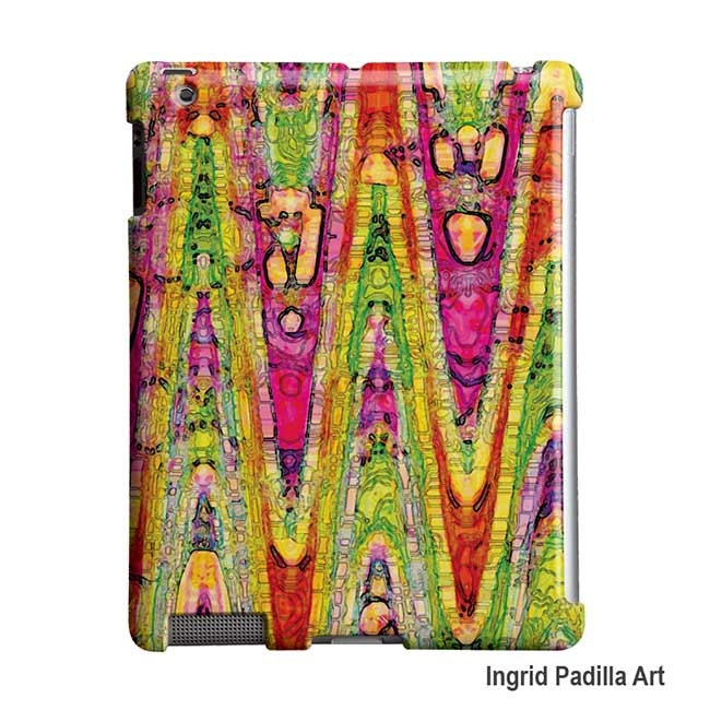 Artsy iPad Case, Barely there iPad case, Funky Abstract Art iPad Cases by Ingrid