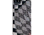 iPhone 5 Case, Pattern, checkered, black, Abstract, Art, iPhone case, by Ingrid