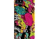 iPhone 5 Case, iPhone4 Case - Colorful, Funky, Abstract, Art on iPhone cases, by Ingrid
