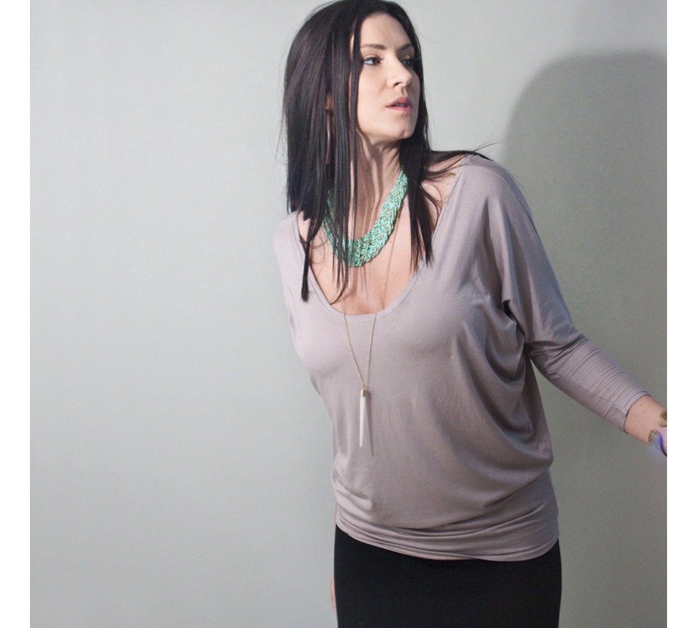 Women's Top, Loose fit Shirt, Long Sleeve Blouse, XS S M L XL