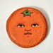 Anthropomorphic Orange-- Original Painting Wood Cut-Out Wall Hanging Contemporary Folk Art OOAK