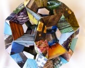 Geometric Origami Ball- made with Americana photos