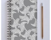 Lined Notebook - Grey Lace