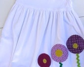Purple Flowers Appliqued Dress Size 5/6