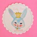 Happy Birthday Bunny Queen Vintage Gift Package Seal Glitter Sticker - Pretty UP a package