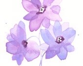 Art, Print, Giclee Print of Watercolor  Painting: Lavender Trio