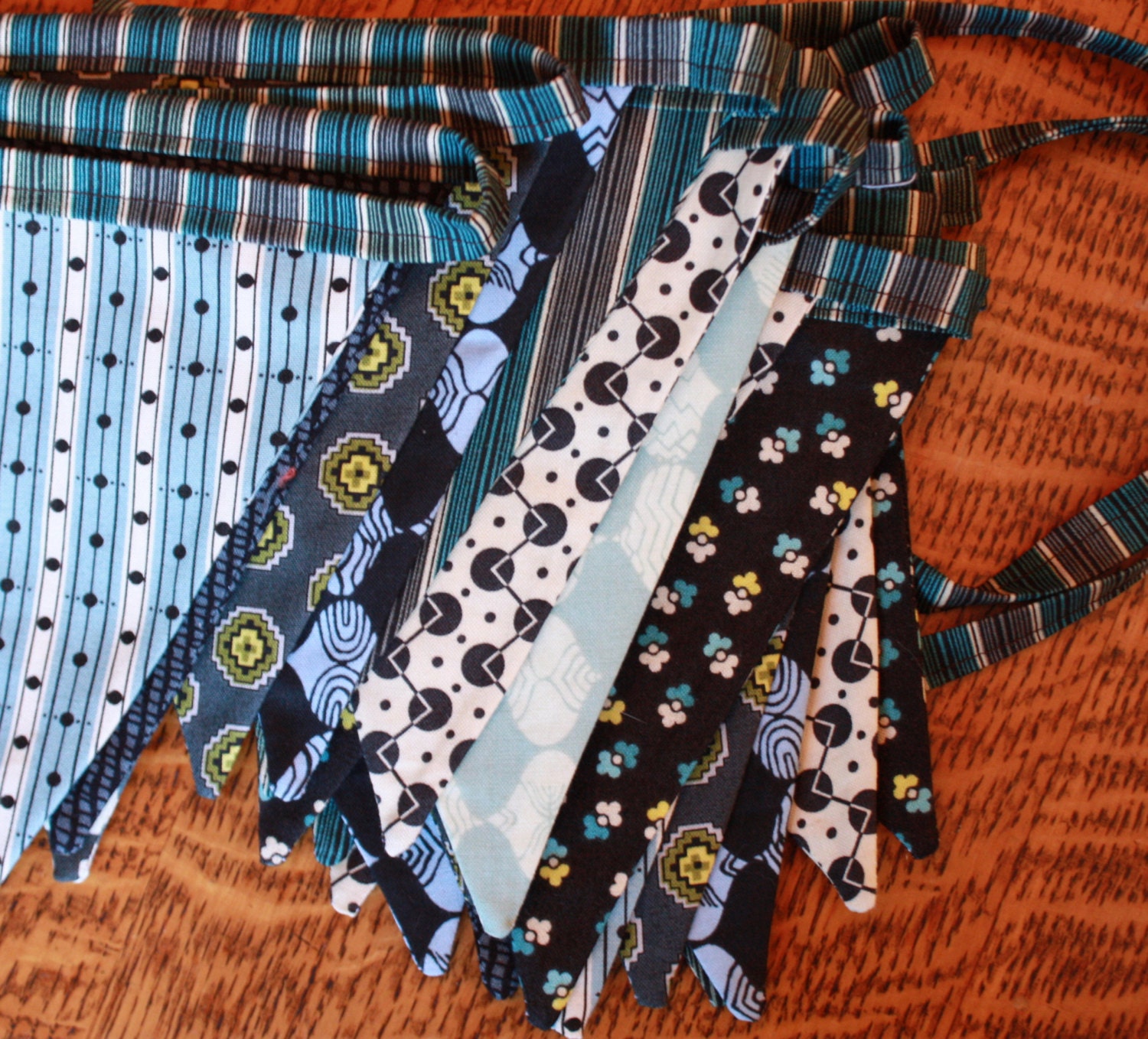 Men's Fabrics Bunting By The Yard. Wedding Decor, Photo Prop, Party Decoration, Pennant Flags. You Choose the Length.