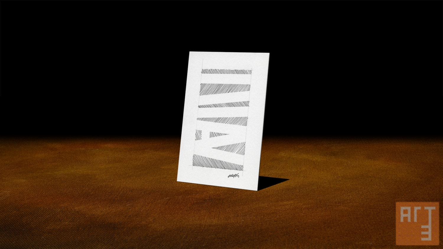 original ACEO abstract drawing. not a repro. "Align No. 1"
