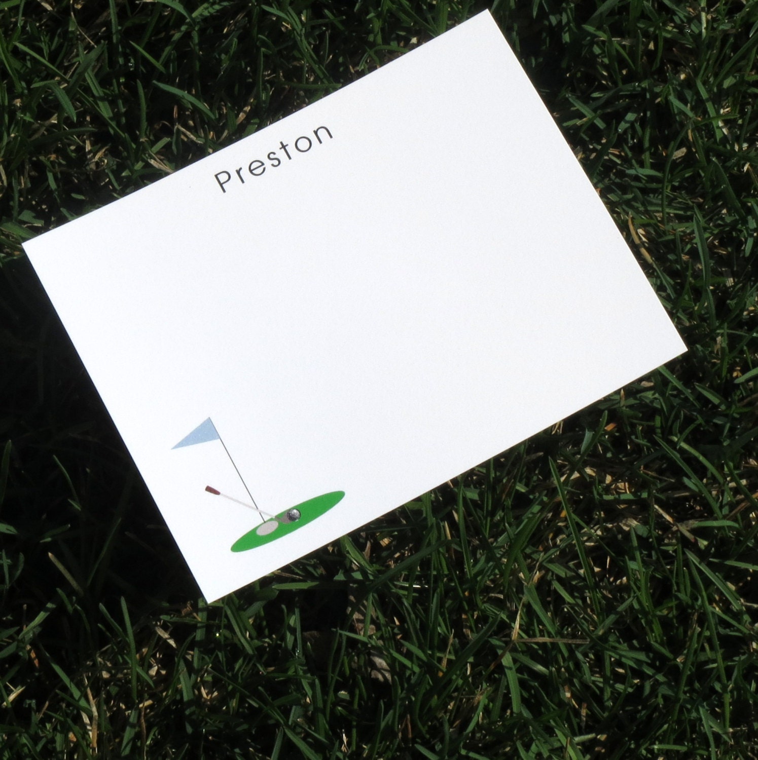 Golf personalized stationery Fathers Day gift - Set of 8