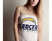CHARGERS Football  Tube Top Handmade Shirt Diy Reconstruction San Diego