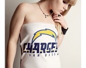 CHARGERS Football  Tube Top Handmade Shirt Diy Reconstruction San Diego