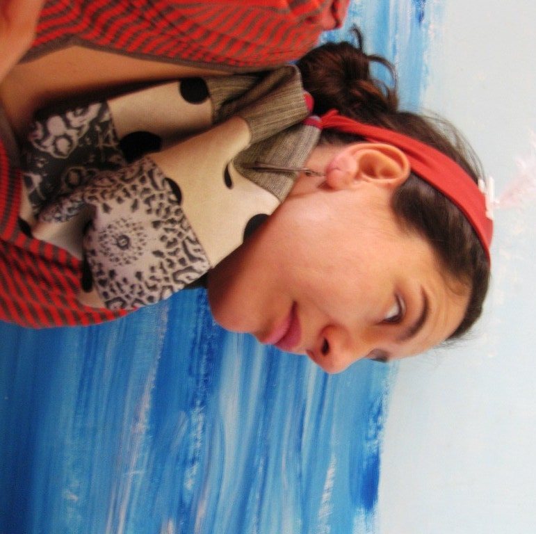 Cowl neck scarf  "Contrast"