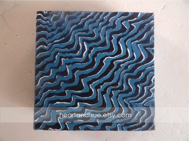 Blue Waves (4x4 Canvas. sold individually)