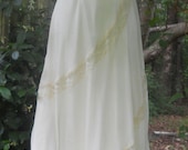 Cream  lace dress silk  wedding  bride vintage  chiffon romantic mediuml by vintage opulence on Etsy