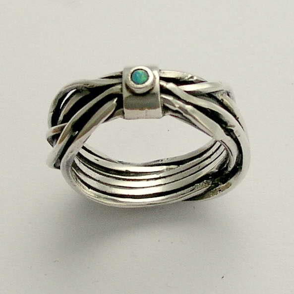 Sterling silver gemstone ring with blue opal - Your thoughts