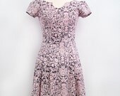 Rhoda dress- Vintage style lace print frock