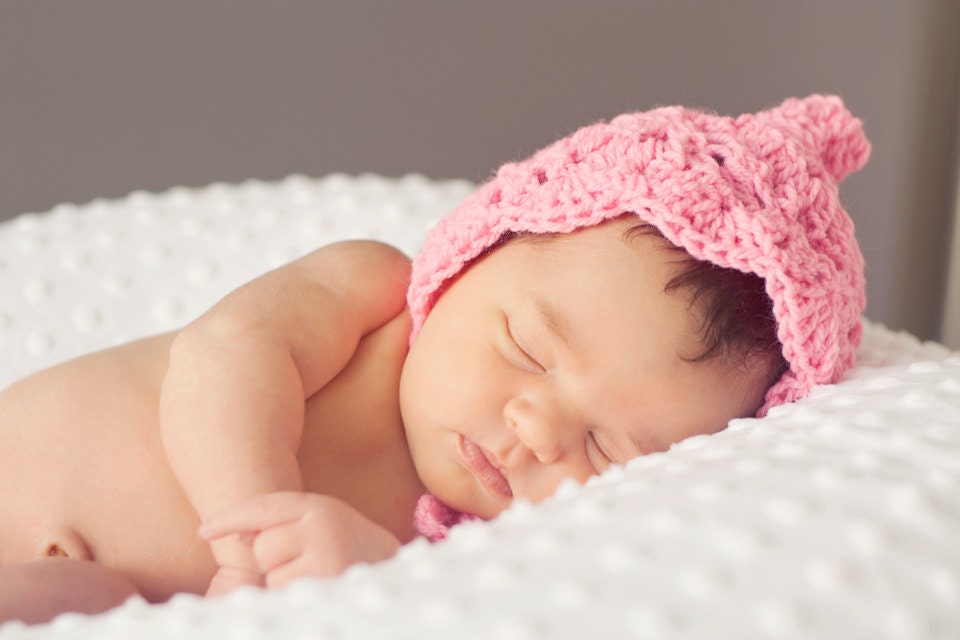 PDF Pixie Hat Crochet Pattern - Newborn to 3 months - Permission To Sell Finished Items