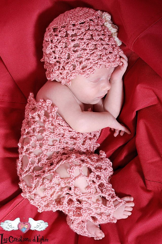 Newborn Cocoon & Hat  Photography Prop - Baby Photo Props  - Hand Crochet Cotton Bamboo  Choose Your Color