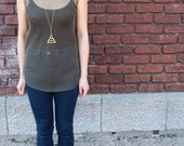 Olive Green Mesh Tank