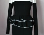 Color Block Ponte Peplum Dress