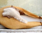 Buckskin and Shearling Natural and Rustic Hobo Bag by Stacy Leigh