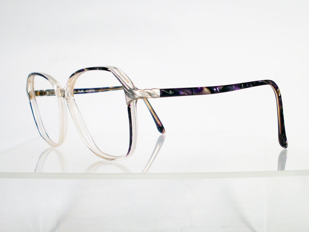 JOAN COLLINS Always Brown and Purple Eyeglass Frames