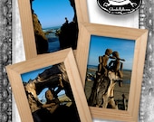 Sand Baby Castaways - 5"x 7" FRAMED PHOTOGRAPHY SET of 3 - Steampunk Gothic Horror Creepy Odd Living Dead Zombie Love