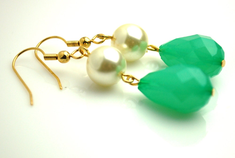Green Aqua Drop Earrings Buy 3 Get 1 Free