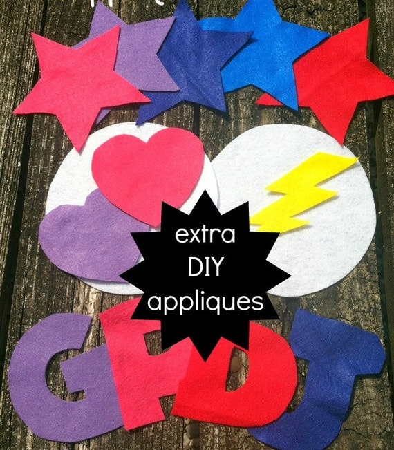 20 extra applique for DIY felt cape kits ADD ON to cape order Il_570xn