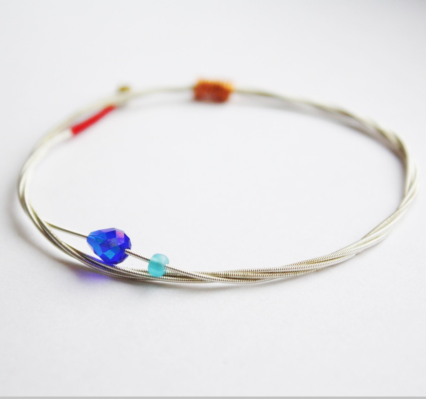 Something Blue - Silver Strings Bangle